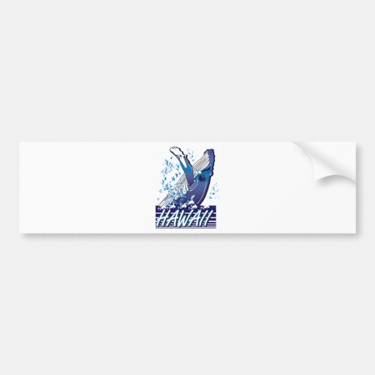 Hawaii-Whale Bumpersticker (Voorkant)