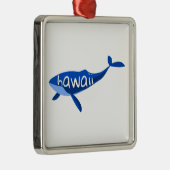 Hawaii Whale Metalen Ornament (Rechts)