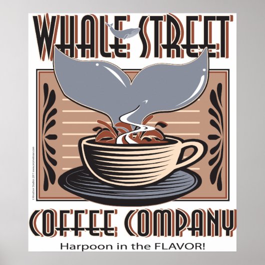 Hawaii Whale Street Coffee Company Poster (Voorkant)