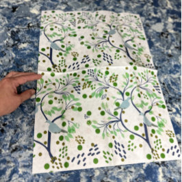 Hawaii Wilde Dieren Vogels Abstract Bloemrijk Trop Tissuepapier