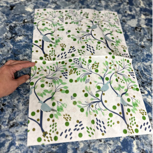 Hawaii Wilde Dieren Vogels Abstract Bloemrijk Trop Tissuepapier