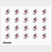 Hawaii Witch Cat Ronde Sticker (Vel)