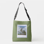 Hawaii Woord Art Collage Crossbody Tas (Achterkant)