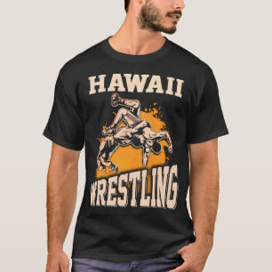 Hawaii worstelen papa mam voor worstelaar zoon t-shirt