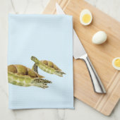 Hawaii zee schildpadden waterverf mariene oceaan theedoek (Quarter Fold)