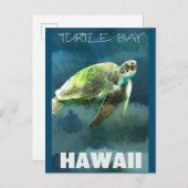 Hawaii Zee Turtle Artistic Briefkaart (Voorkant / Achterkant)