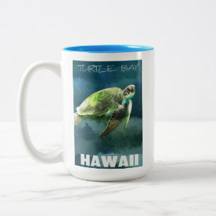 Hawaii Zee Turtle Artistic Tweekleurige Koffiemok