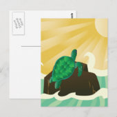 Hawaii Zee Turtle Briefkaart (Voorkant / Achterkant)