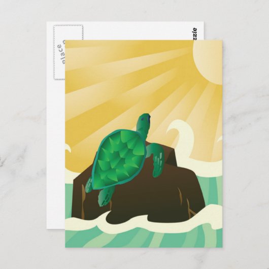 Hawaii Zee Turtle Briefkaart (Voorkant / Achterkant)
