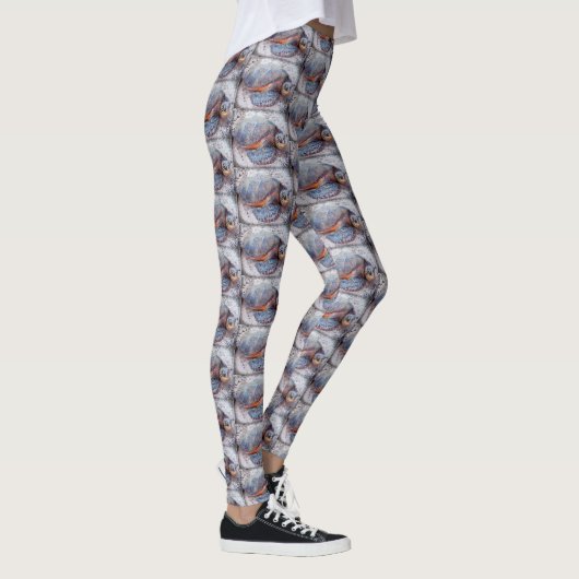 Hawaii Zee Turtle Honu Pattern Tropisch Stijlvol Leggings (Rechts)
