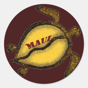 Hawaii Zee Turtle Maui Ronde Sticker