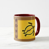 Hawaii Zee Turtle Petroglyph Mok (Voorkant rechts)