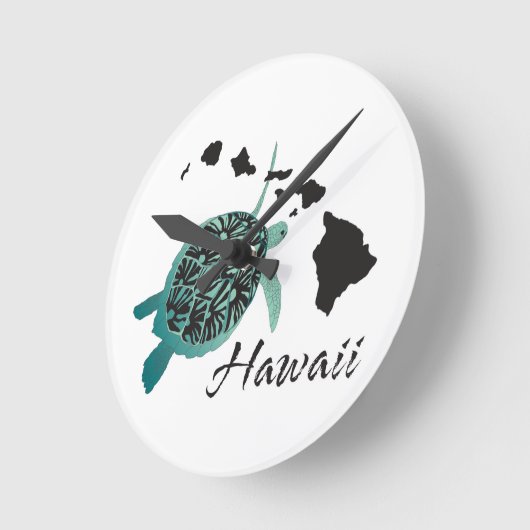 Hawaii Zee Turtle Ronde Klok (Hoek)
