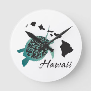 Hawaii Zee Turtle Ronde Klok