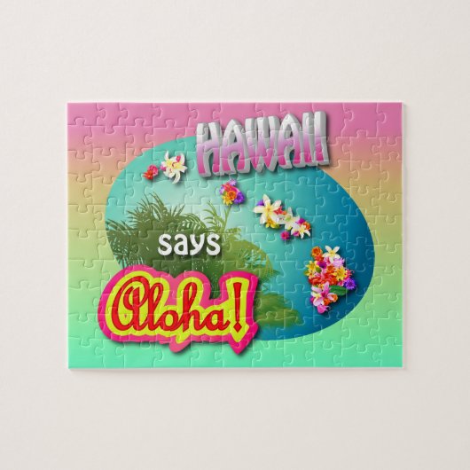 Hawaii zegt Aloha! Legpuzzel (Horizontaal)