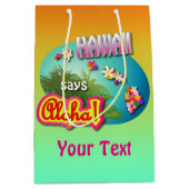 Hawaii zegt Aloha! Medium Cadeauzakje (Voorkant)