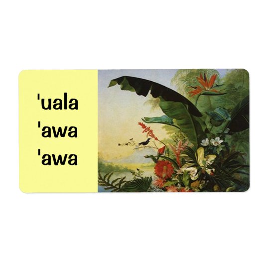 Hawaii Zoet Aardappel Bier Homebrew Label uala awa (Voorkant)