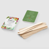 Hawaii zomer tropisch strand bruiloft programma handwaaier (Niet-gemonteerd)