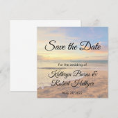 Hawaii Zonsondergang op het strand Save the Date (Voorkant / Achterkant)
