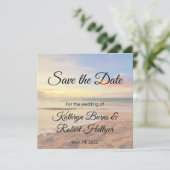 Hawaii Zonsondergang op het strand Save the Date (Staand voorkant)