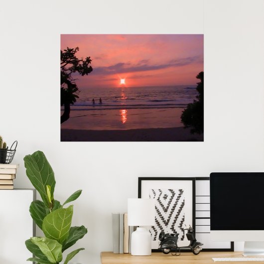 Hawaii Zonsondergang Poster (Thuiskantoor)