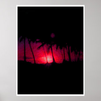 Hawaii-zonsondergang Poster