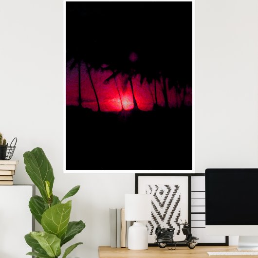 Hawaii-zonsondergang Poster (Thuiskantoor)