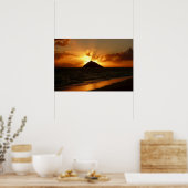 Hawaii zonsopgang aan het strand poster (Keuken)
