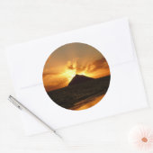 Hawaii zonsopgang aan het strand rond de sticker (Envelop)