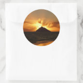 Hawaii zonsopgang aan het strand rond de sticker (Tas)