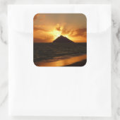 Hawaii zonsopgang aan het strand sticker (Tas)