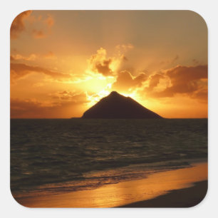 Hawaii zonsopgang aan het strand sticker