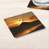 Hawaii-zonsopgang op het strand onderzetter (Schuin)