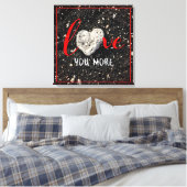 Hawaii zwart zand strand hart foto hou van je meer canvas afdruk (Insitu (Slaapkamer))