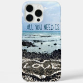 Hawaii Zwart Zand Strand Koraal Hart Liefde Quote Case-Mate iPhone Case (Achterkant)