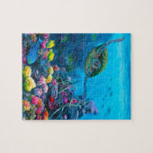 Hawaiiaans groen Zee schilder tropisch visrif Legpuzzel (Horizontaal)