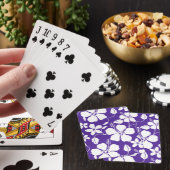 HAWAIIAANS HULA (HIBISCUS) PATROON PURPER POKERKAARTEN (Insitu)