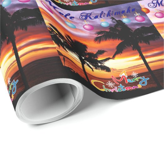 Hawaiiaans kerstinpakpapier cadeaupapier (Rol Hoek)