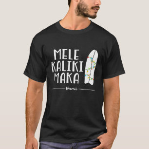 Hawaiiaans kerstShirt Mele Kalikimaka Surfboard T-shirt