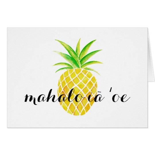 Hawaiiaans mahaloiā bedankt ʻoe van de Waterverf Briefkaarten 0