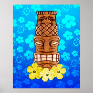Hawaiiaans Masker Tiki Poster