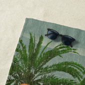 Hawaiiaans  monogram Briefkaart met druktespanning Strandlaken (In situ)