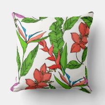 Hawaiiaans oerwoud groen en rode zomerbloem