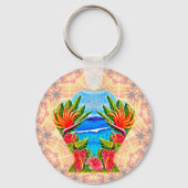 Hawaiiaans paradijs twee keer sleutelhanger (Achterkant)