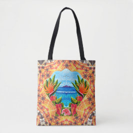 Hawaiiaans paradijs twee keer tote bag