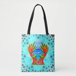Hawaiiaans paradijs twee keer tote bag