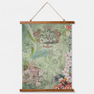 Hawaiiaans plakboek Aloha Hula Hangend Wandkleed