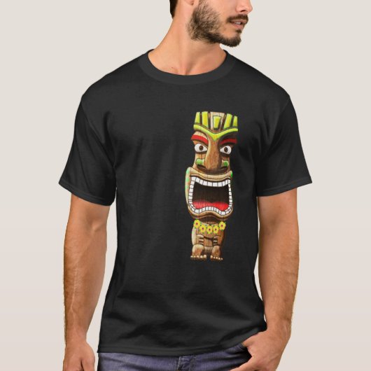 Hawaiiaans Polynesisch Tiki Beeld T-shirt (Voorkant)