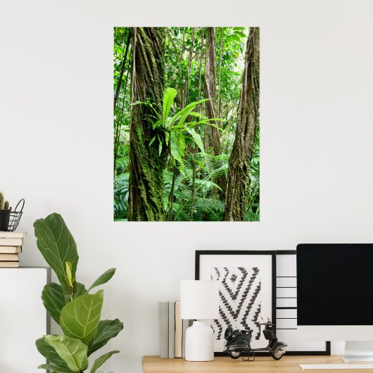 Hawaiiaans regenwoud poster (Thuiskantoor)