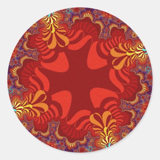 Hawaiiaans Rode Kruis Ronde Sticker (Voorkant)